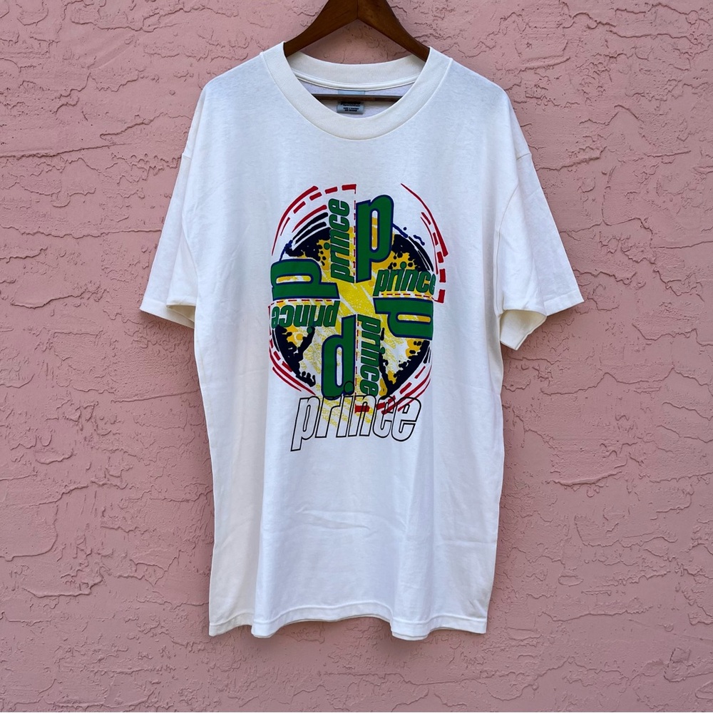 Vintage Prince SportsWear T-Shirt Cotton Tennis Old Stock Size Large